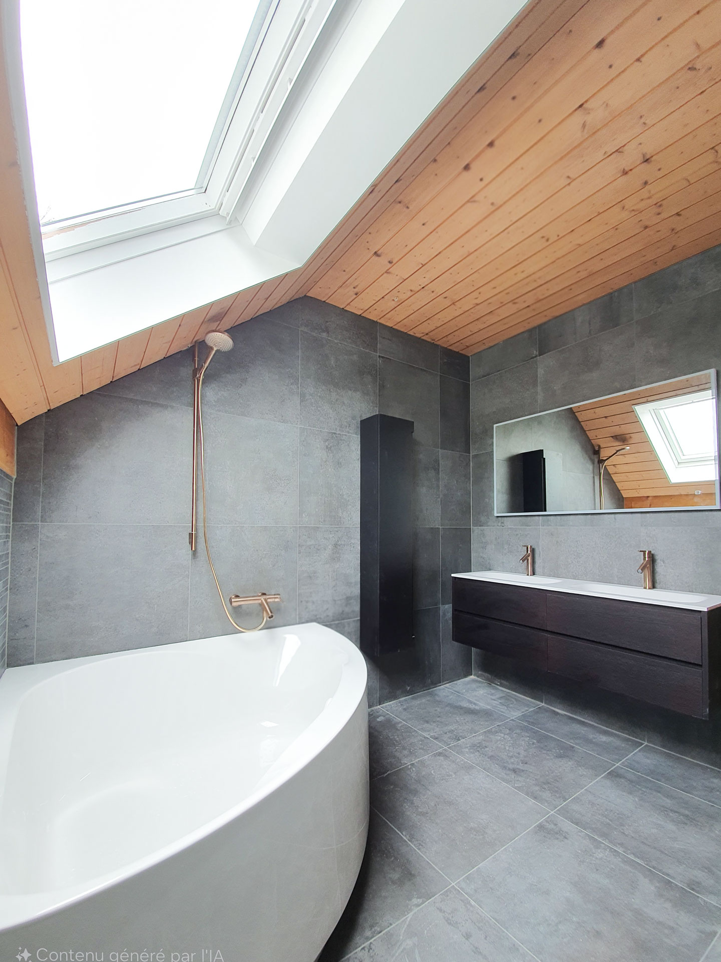 Salle de bain sous toit